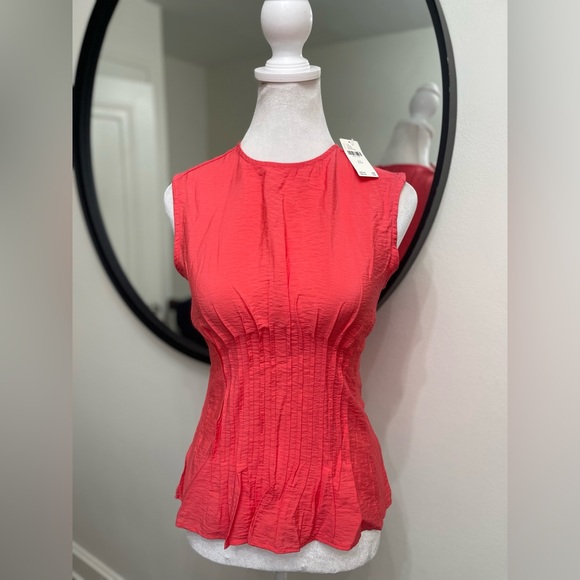 NWT Anthropologie Della pleated waist shell top SIZE XXS - Picture 4 of 8